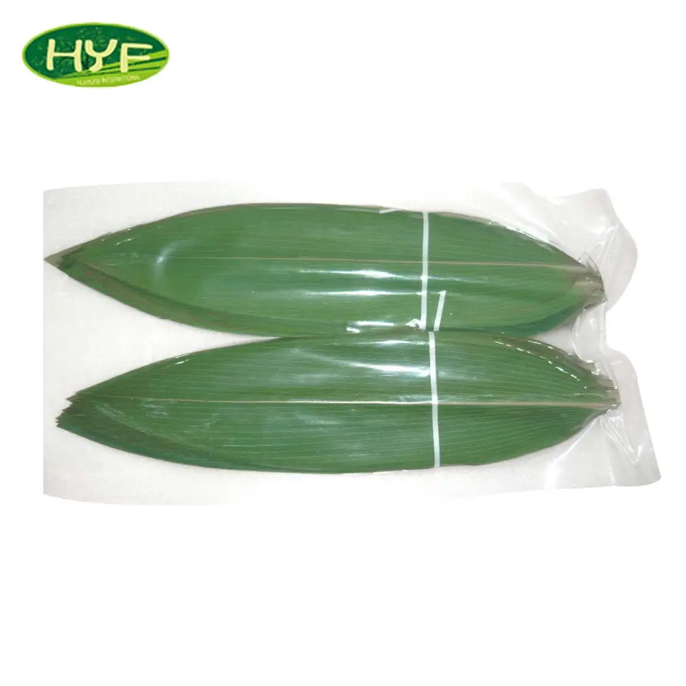 Натуральные зеленые листья бамбука, вакуумная упаковка для рулонов суши или сашими