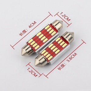 Xe Festoon Led Bulbs C5w C10w 31 Mét 36 Mét 39 Mét 41 Mét Car Reading Dome Lights 12SMD 4014 Led CANBUS Giấy Phép Mảng Đèn Trắng - Product Image 4