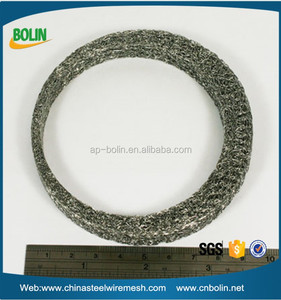 Anneaux d'espacement en maille métallique en acier inoxydable anti-vibrations et d'atténuation acoustique, joints d'air d'échappement, filtres à air en maille tricotée - Product Image 3