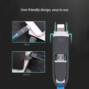 Basket forma línea de fideos <span class=keywords><strong>2</strong></span> en 1 <span class=keywords><strong>Cable</strong></span> de datos Micro del USB para el cargador USB iPhone - Product Image 5