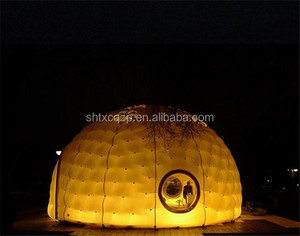 Tente dôme gonflable de haute qualité Exportation vers l'Europe Tente de camping gonflable semi-circulaire Tente à bulles gonflable avec 2 tunnels - Product Image 4