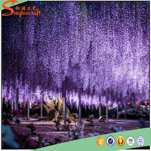 Caliente venta grande de plástico de seda artificial wisteria y artificial árbol de glicina - Product Image 2