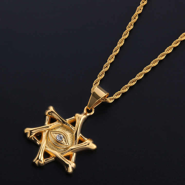 Collar Con Colgante De Estrella Judía De David De Plata De Ley 925, Plata Esterlina : My Daily Styles