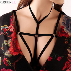 Donna Girocollo Elastico Del <span class=keywords><strong>Reggiseno</strong></span> Lingerie Fasciatura Hollow Con Spalline Del <span class=keywords><strong>Reggiseno</strong></span> Gabbia Crop Top Bustier Top - Product Image 2