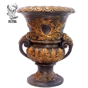 Outdoor Custom Decorative Metal New Design Home Decor Large Antique Brass Vase for Sale