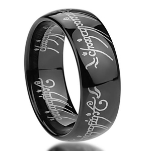 Joyería de titanio letras mágicas Señor de los anillos anillo de compromiso - Product Image 5