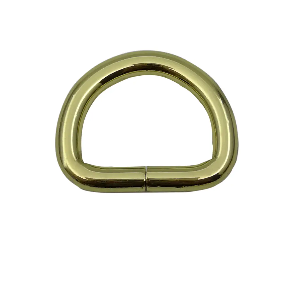 Nuevos productos en oferta, accesorios de hardware de letra d de anillo de bolso de metal dorado claro con el mejor servicio y bajo precio