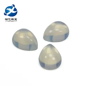 Trung Quốc Đá Trang Sức Vật Liệu Sản Xuất, Màu Trắng Sáng Pear Shape Milky Glass Stone Đối Với Trang Trí Quần Áo