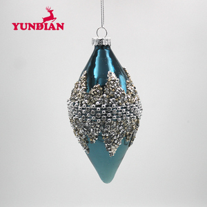 <span class=keywords><strong>Prix</strong></span> usine arbre de Noël brillant luxueux forme d'olive suspendus Bule <span class=keywords><strong>boule</strong></span> noël <span class=keywords><strong>boule</strong></span> de verre ornements pour décor de vacances - Product Image 4