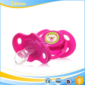 Accessoires pour bébé Sucette en silicone à tête plate amusante pour bébé Sucette pour les dents - Product Image 6