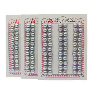 Hot Bán 54 Pcs 9.5-10Mm 10-10.5Mm Trắng Thiên Nhiên Tươi Nước Hạt Ngọc Trai, Một Lỗ Ngọc Trai, Bánh Mì Hình Dạng-Chất Lượng Hàng Đầu