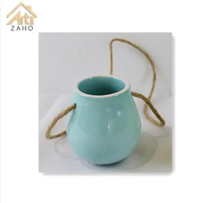 Simple hanging basket indoor creative ceramic flower pot