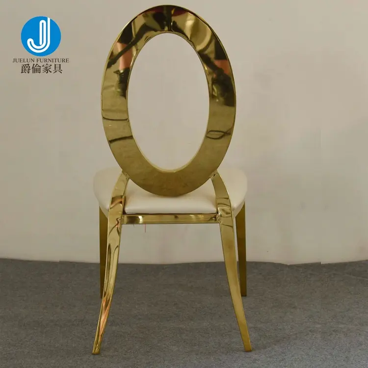 الجملة الفولاذ المقاوم للصدأ الذهب على شكل O الباروك كرسي خارج كرسي زفاف حزب كرسي للبيع