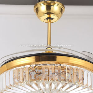 Fácil instalación ventilador de techo Sala <span class=keywords><strong>Luz</strong></span> ventilador Odeon flecos de cristal araña - Product Image 4