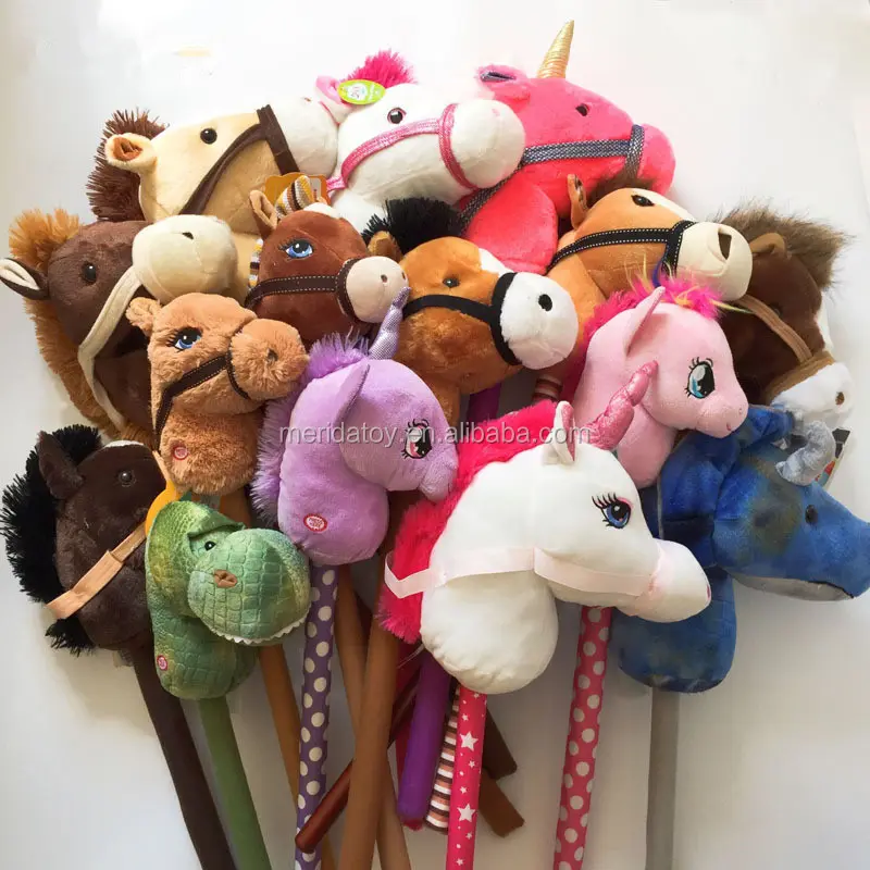 Animal Head Series 30 "Cosplay Horse Unicorn Head StickとSound Plush Toy