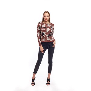 ファッション平野ニットラメ軍事セータープルオーバー用女性 - Product Image 1