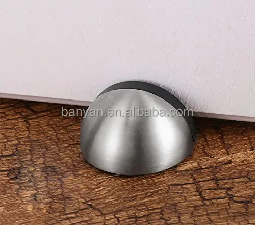 Прочная компактная дверная пробка с резиновым бампером, напольная дверная пробка из нержавеющей стали