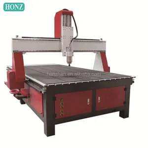 Honzhan New arrivals CNC 4 axes 3d car mould making machine / Vacuum table wood cnc router with rotary spindle