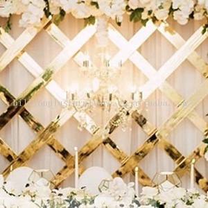 Or <span class=keywords><strong>en</strong></span> <span class=keywords><strong>bois</strong></span> acrylique décoration de support de toile de fond de mariage arc fabriqué <span class=keywords><strong>en</strong></span> Foshan - Product Image 5