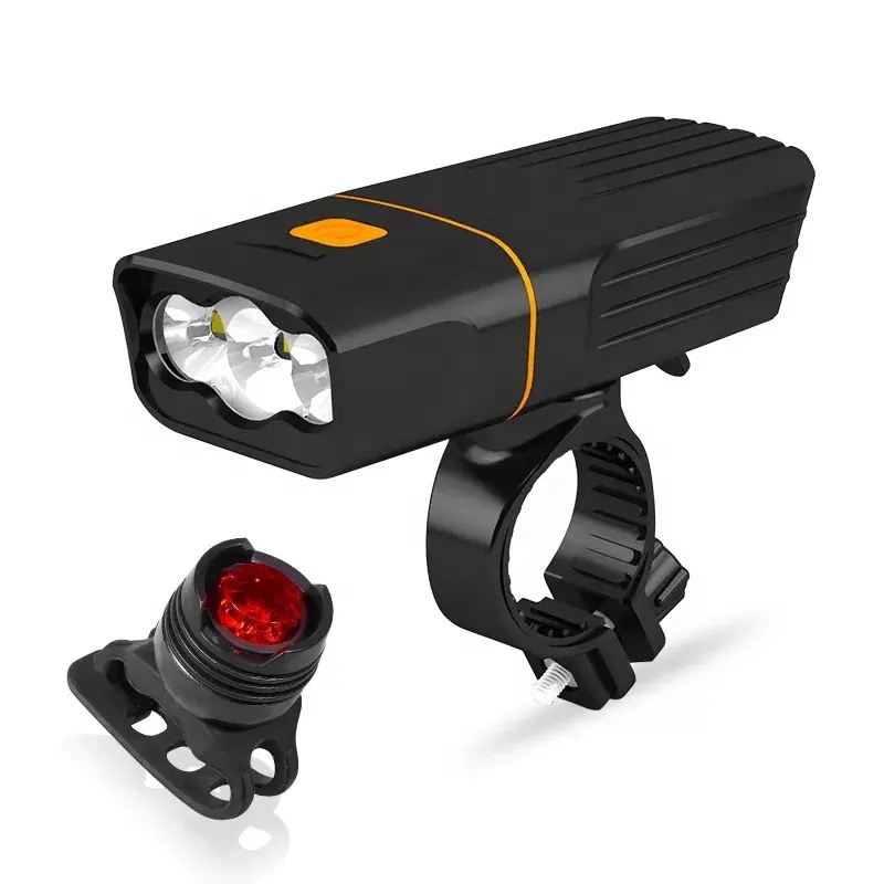 Wason super bright 3*XM-L T6 360 free rotation mountain bike light led set for handlebar bicycle light with power bank function