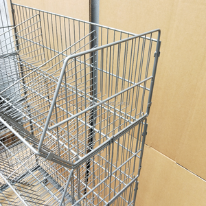 Cestas de alambre con divisores, estantes y soportes de exhibición de malla de alambre de <span class=keywords><strong>4</strong></span> capas, RH-BR01-A, 900x1280x450mm - Product Image 4