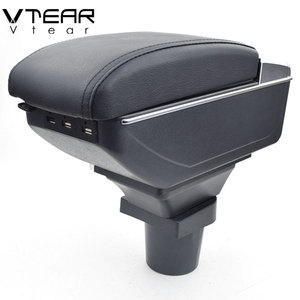 <span class=keywords><strong>Accoudoir</strong></span> Vtear pour Mitsubishi Colt avec chargeur USB, boîte de rangement à double couche surélevée, boîte de rangement centrale, accessoires pour <span class=keywords><strong>accoudoir</strong></span> - Product Image 3