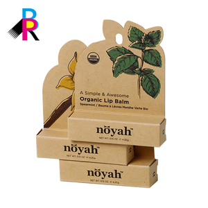 Tùy Chỉnh Thiết Kế In Ấn Tái Chế Son Môi Lip Balm Bao Bì Hộp Chapstick Hộp Các Tông Với Móc Đơn Vị Bán Hàng Gói - Product Image 2