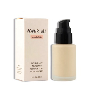 Manufacturer Natural Full Coverage Cosmetics Face Base Foundation Best OEM Makeup Whitening Liquid Foundation