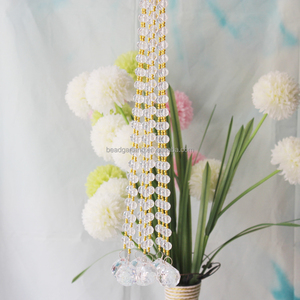 Decoración <span class=keywords><strong>de</strong></span> <span class=keywords><strong>la</strong></span> boda <span class=keywords><strong>oro</strong></span> semilla granos del espaciador <span class=keywords><strong>de</strong></span> acrílico claro filamentos redondos piezas <span class=keywords><strong>de</strong></span> decoración del hogar - Product Image 3