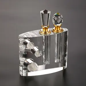 Contratado de cristal botellas de Perfume para la decoración de la casa