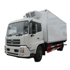 Dongfeng new 12ft 14 ft 16 ft cold plate freezer ice cream refrigerated cargo containers truck with 16 feet box