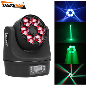 Guangzhou Marslite Mini Bee Eye Moving Head Wash 6X10W RGBW 4in1 Bee Eye Moving Head Éclairage <span class=keywords><strong>de</strong></span> scène pour DJ, discothèque, bar - Product Image 1
