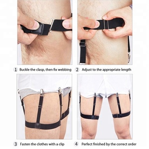 Wholesale Elastic Adjustable 2.5cm 1.5cm Non-slip Locking Mens Shirt Garters <strong>Suspender</strong> <strong>Belts</strong> - Product Image 5