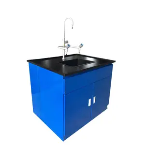 Acid Resistant Testing Laboratory Bench With Cabinet Fitting Instrument Used Apparatus Clinic Faucet Sinks