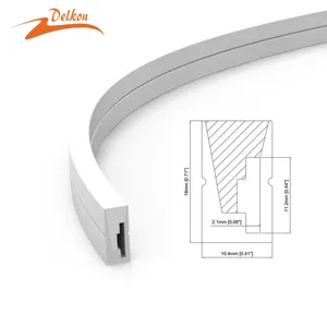 Perfil de Aluminio Flexible LED, 10x18mm, de silicona, Flexible, para suelo, pared y techo