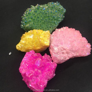Aura cuarzo <span class=keywords><strong>piedra</strong></span> curación por mayor cristales Cluster piedras para decoración del hogar - Product Image 1