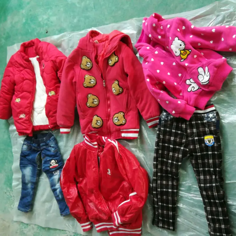 Cheapest second hand children winter clothes bulk used baby clothing bales in100kgs