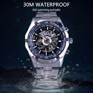 Reloj Mecánico para Hombre Forsining con Caja Transparente, Diseño Moderno 2017, Logotipo 3D Grabado, Aleación Dorada - Product Image 4