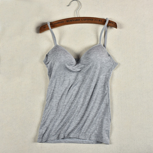One Size Fits All Modal <strong>White</strong> Satin Women Push-up Bra Sets <strong>Camisole</strong> Tops - Product Image 2