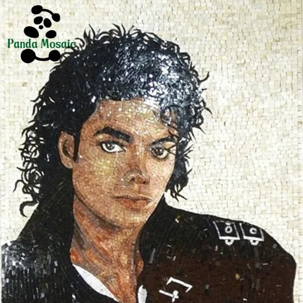 Mj-gm01 Super Star Glass Mural Mj Mosaic Wall Michael Jackson Mural Design