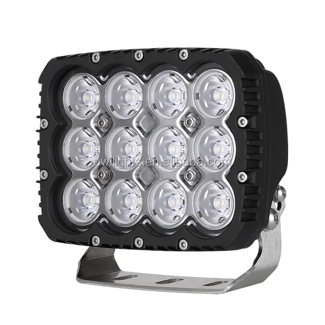 Emark 2022 Kecerahan Sistem Penggerak Otomatis, Lampu Eksterior LED 7 Inci 120W Offroad, Lampu Sorot LED 12V untuk Truk SUV ATV