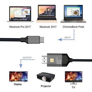 Nouveau <span class=keywords><strong>câble</strong></span> USB 3.1 Type-C vers <span class=keywords><strong>HDMI</strong></span> en gros, 1,8 m (6 pieds), 4K 30 Hz 60 Hz, <span class=keywords><strong>mâle</strong></span> vers <span class=keywords><strong>mâle</strong></span>, pour ordinateur portable et téléphone portable USB-C - Product Image 5