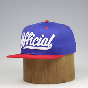 OEM 100% acrílico bordado tapas de hip hop al por mayor rojo y azul snapback 6 panel sombrero - Product Image 2
