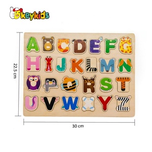 2019 nuovo arrivo del bambino educativi coordinati di legno puzzle di alfabeto <span class=keywords><strong>con</strong></span> personalizza la W14B109 - Product Image 3