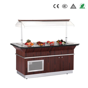Chine fabricant OEM luxe bateau forme <span class=keywords><strong>buffet</strong></span> affichage en bois <span class=keywords><strong>vitrine</strong></span> <span class=keywords><strong>réfrigérée</strong></span> pour la restauration avec CE - Product Image 6