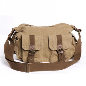 Bolso <span class=keywords><strong>Bandolera</strong></span> <span class=keywords><strong>Vintage</strong></span> para <span class=keywords><strong>Hombre</strong></span> T2353, 100% Lona de Algodón con Detalles en Cuero Genuino, Envío Directo - Product Image 5