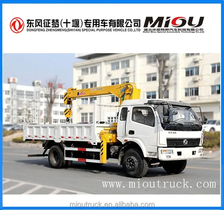 Fábrica Diretamente de despejo caminhão com guindaste Euro 3 dongfeng dump caminhão guindaste para venda