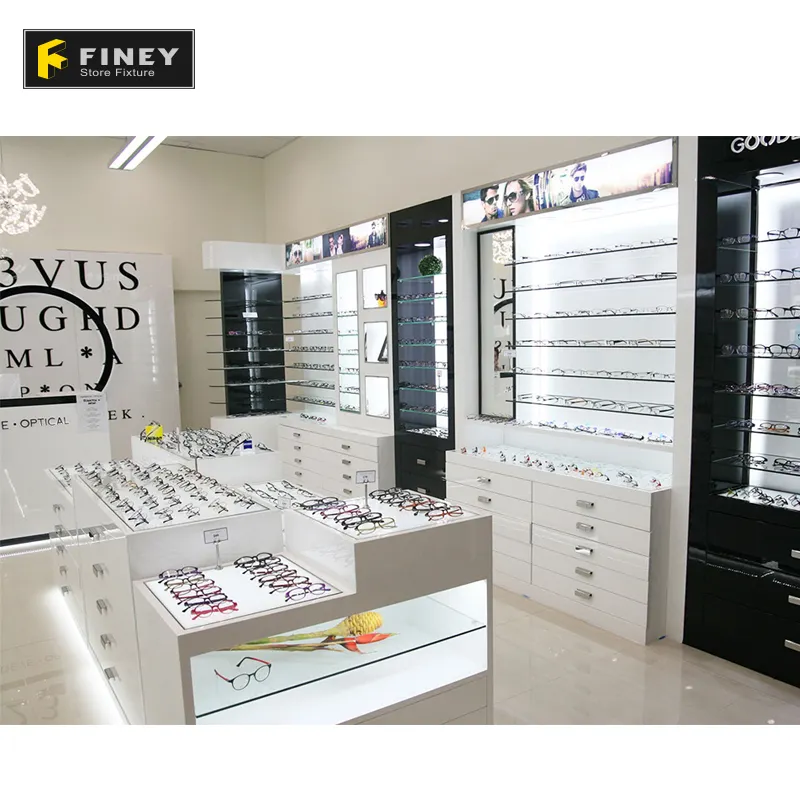 Factory Price Customized Optical Shop Display Furniture Shop Interior Layout Ideas Eyewear Interior Store Design
