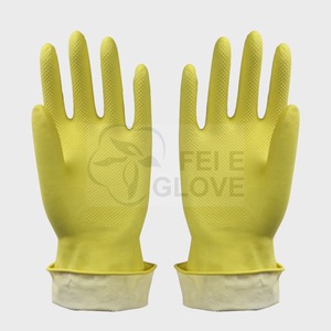 40 g - 70 g amarillo Dip FlockLined de goma del hogar Goves - Product Image 3