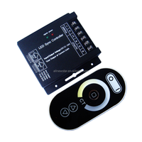 Contrôleur de température de couleur LED sans fil RF à 5 touches, panneau tactile, DC 12-24V, sortie 2 canaux, variateur, 6A/CH, max 384W